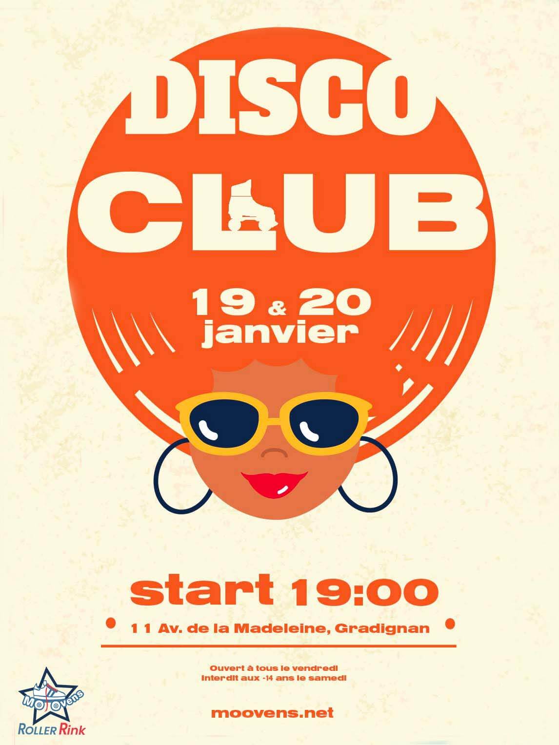 Week-End DISCO CLUB le 19/20 JANVIER