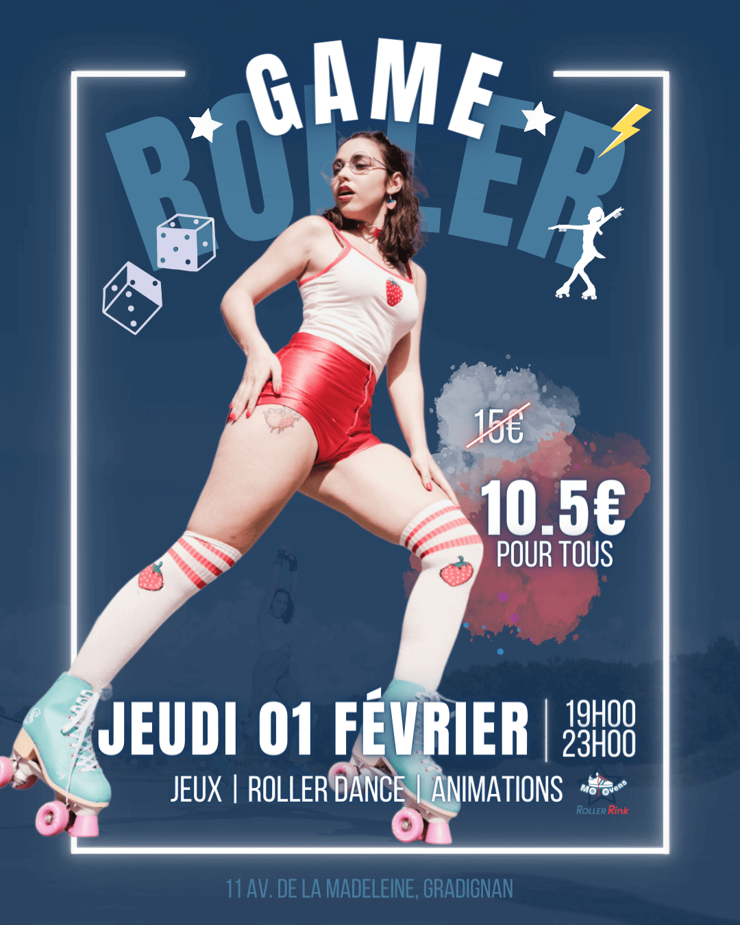 SOIRÉE GAME ROLLER JEUDI 1 FÉVRIER 2024