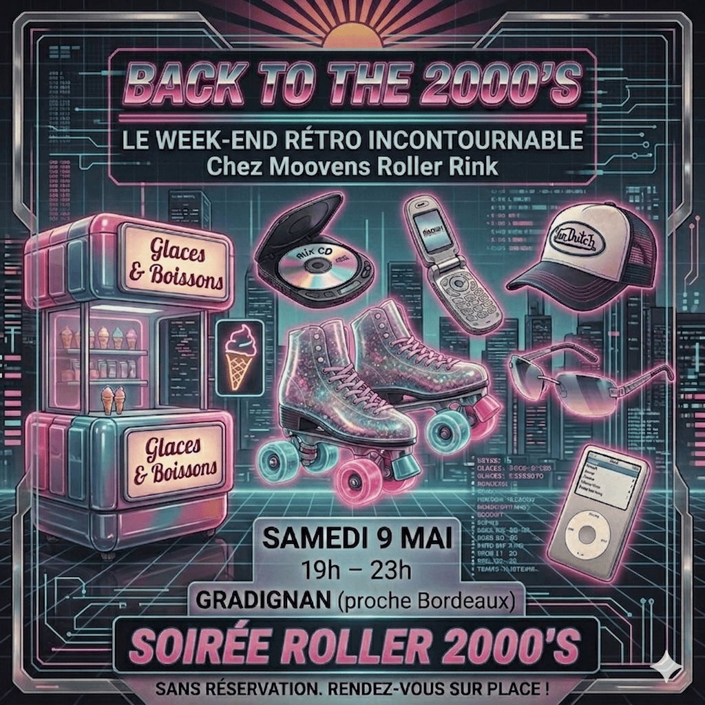 Roller Party Back to the 2000’s à Gradignan | Moovens Roller Rink
